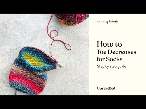 Knitting Tutorial -  Toe Decreases for Sloth Socks