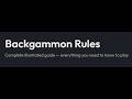 Backgammon Rules
