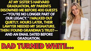 At My Sister’s Graduation, My Parents Disowned Me—Then Screamed When I Unveiled Their Secret.