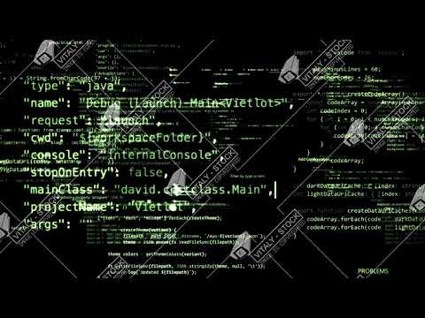 The abstract code moves in the virtual space