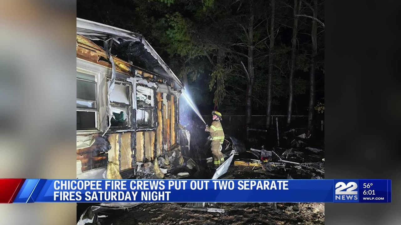 Chicopee crews put out two fires Saturday night - YouTube