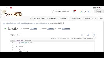 Summer heat June challenge codechef
