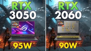 RTX 3050 Laptop vs RTX 2060 90W Laptop | 8 Games Comparison