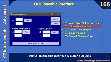 C# ICloneable | Part 2 - Deep & Shallow Copy | C# Advanced #166