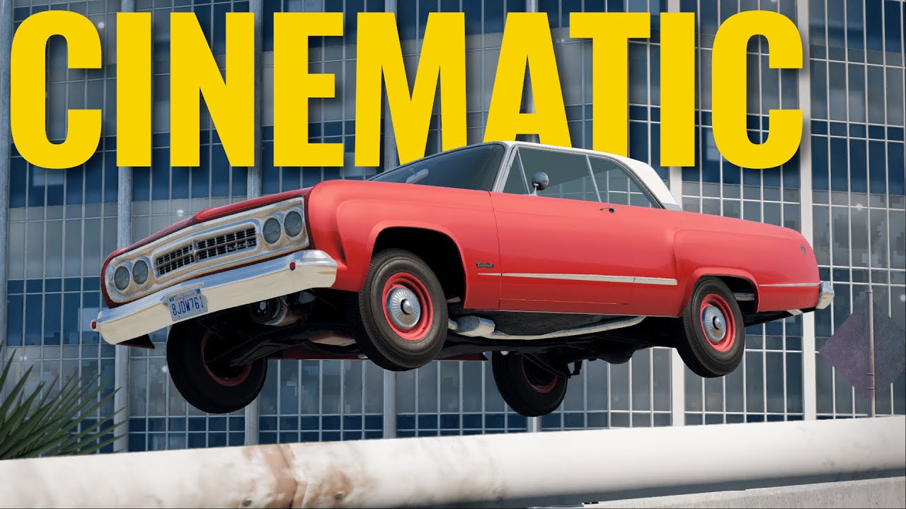 An excessively high-effort BeamNG police chase