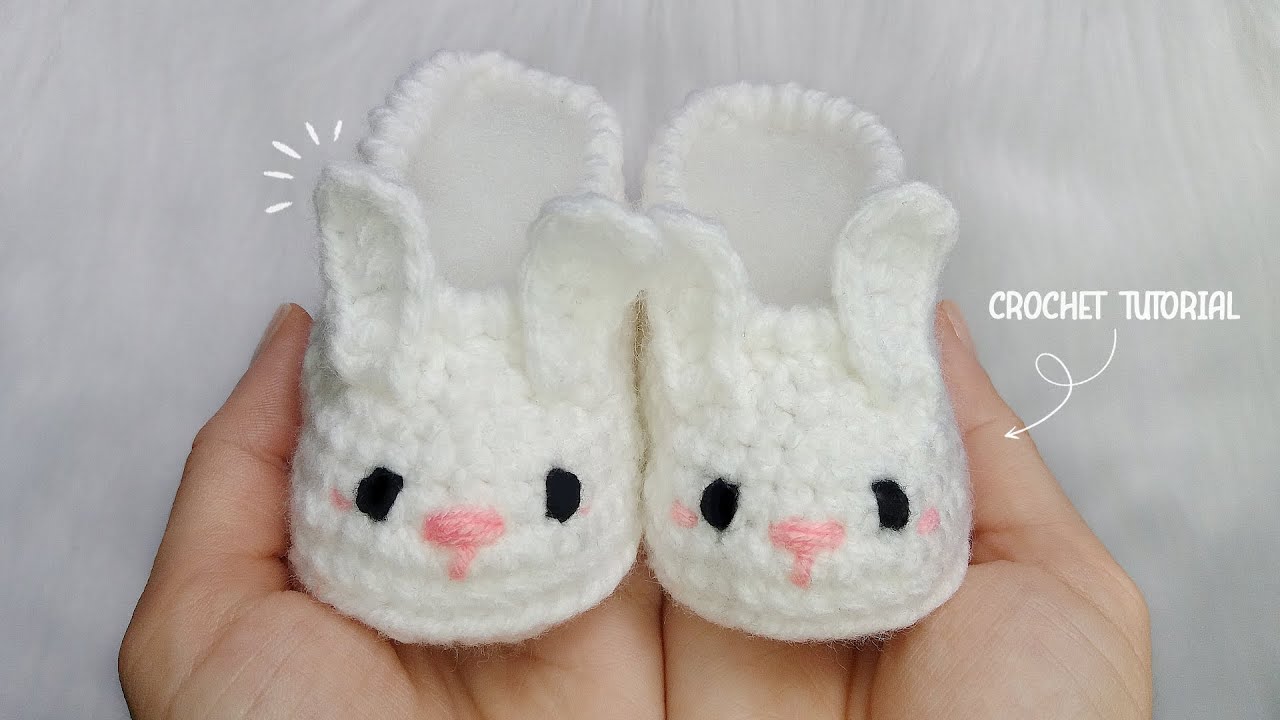 Sapatinho de Coelho em Crochê 🐰 | TUTORIAL SAPATO DE BEBÊ FÁCIL