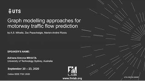 Graph modelling approaches for motorway traffic flow prediction -  IEEE ITS Conference 2020