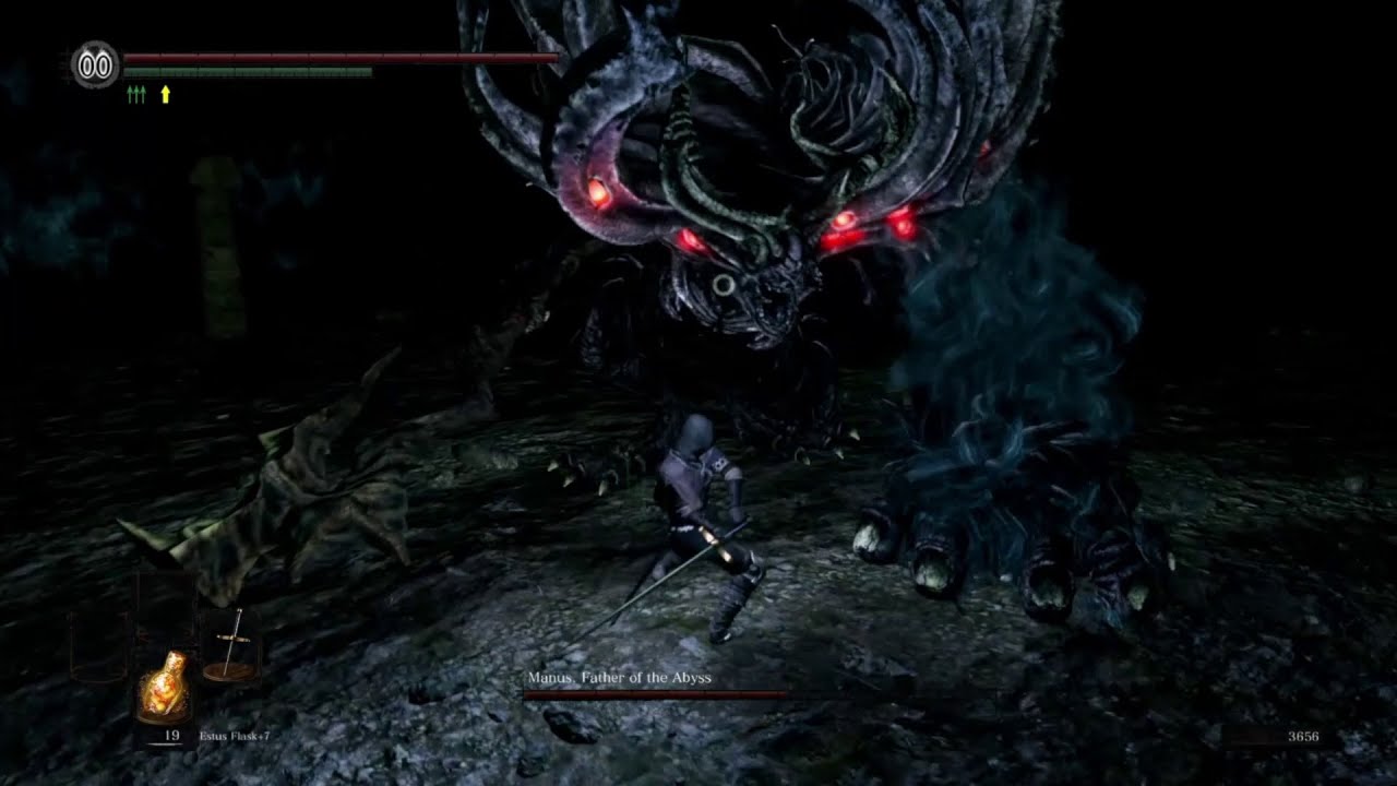Dark Souls 1 - Manus, Father of the Abyss NG+ (No Damage) Balder Straight Sword