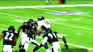 NFL 2012 Week 15 - Denver Broncos (10-3) vs Baltimore Ravens (9-4) - 2nd Qrt - Madden '13 - HD