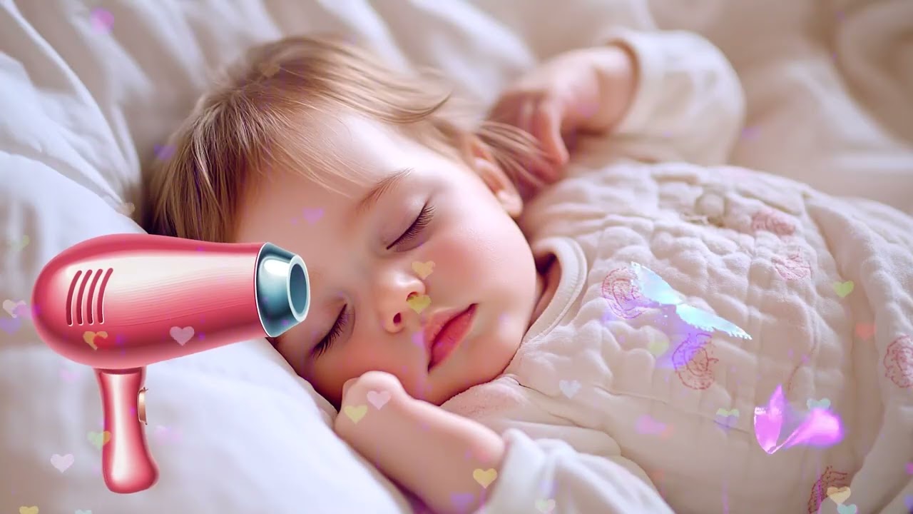 White Noise for Babies to Sleep Instantly | 3 Hour Gentle Soundtrack to Calm and Relax | Dryer Noise