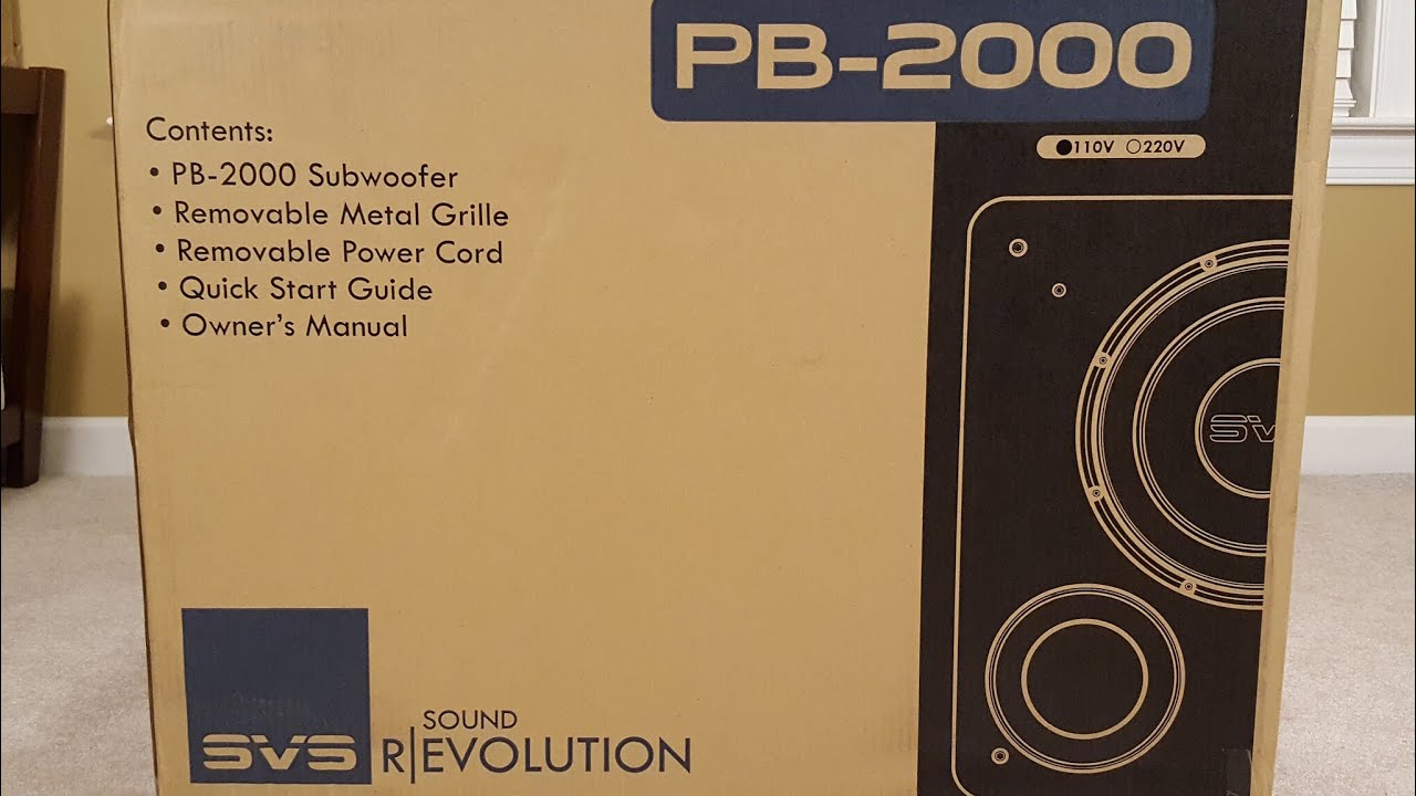 Svs Pb 00 12 Subwoofer Unboxing Youtube