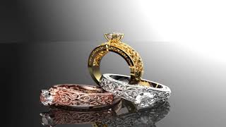 AMAZING WHITE, YELLOW, ROSE GOLD RINGS VISUALIZATION