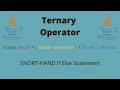 Short Hand If-Else Statements in Java (Ternary Operator)