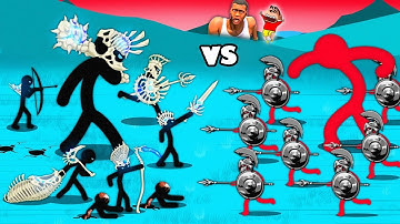 SHINCHAN and I have The BIGGEST Army in STICKMAN WAR BATTLE with CHOP