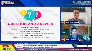 Part 2: Q&A on Transformations through Growth Mindset | Eric Riego De Dios