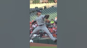 Shane Baz Slow Motion Pitching Mechanics (3rd Base Side View) #baseball #pitchingmechanics