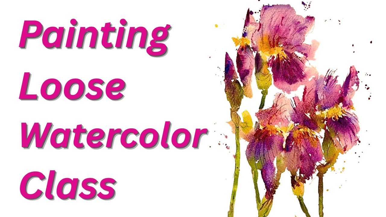 Как рисовать цветы в свободной манере акварелью