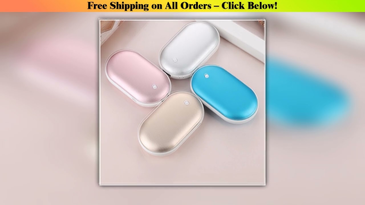 Ultra thin doublesided heating hand warmer with one click switch to 3 temperature levels versatile