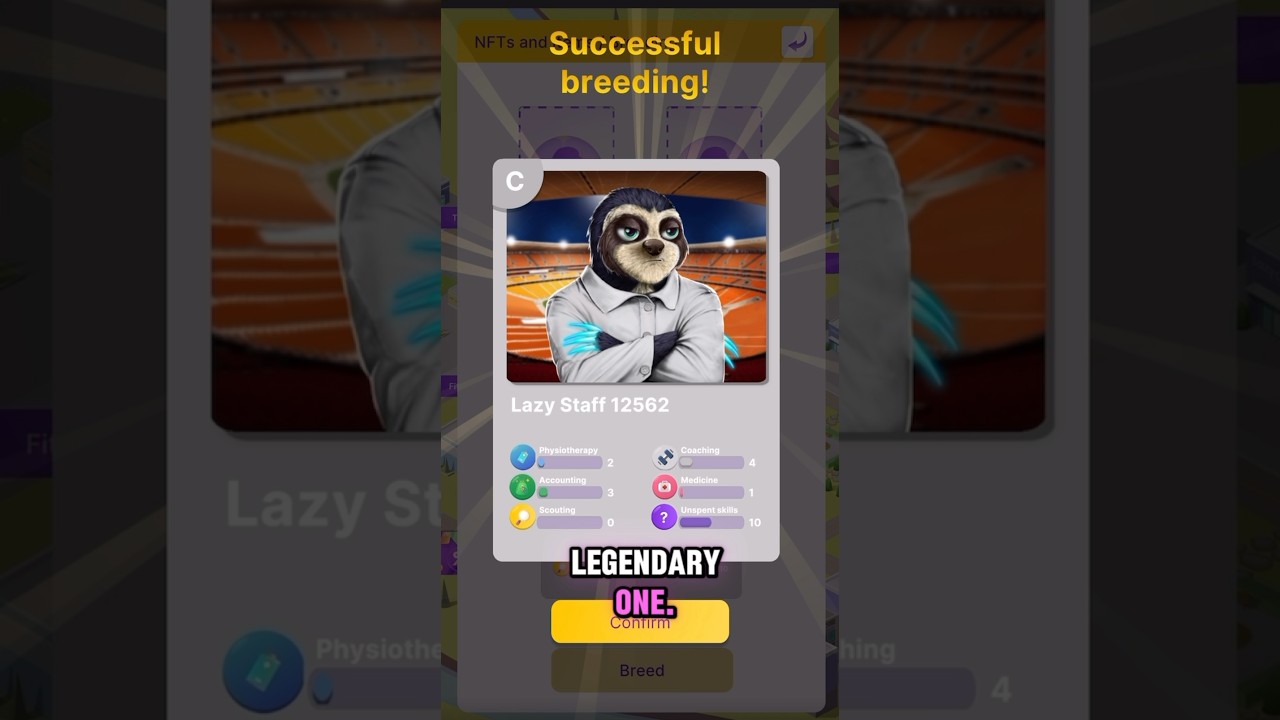 And now we are getting a new gaming NFT, Lazy Staff. For this, we need two Lazy Alpha NFTs