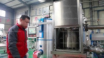 Vacuum frying machine testing video