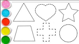 Shapes drawing for kids, Learn 2d shapes,colors for toddlers, Preschool Learning for Kids
