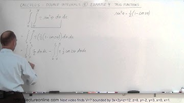 Calculus - Integration: Double Integrals (5 of 9) Example 4: Trig Function: (rsin^2(x))dxdr