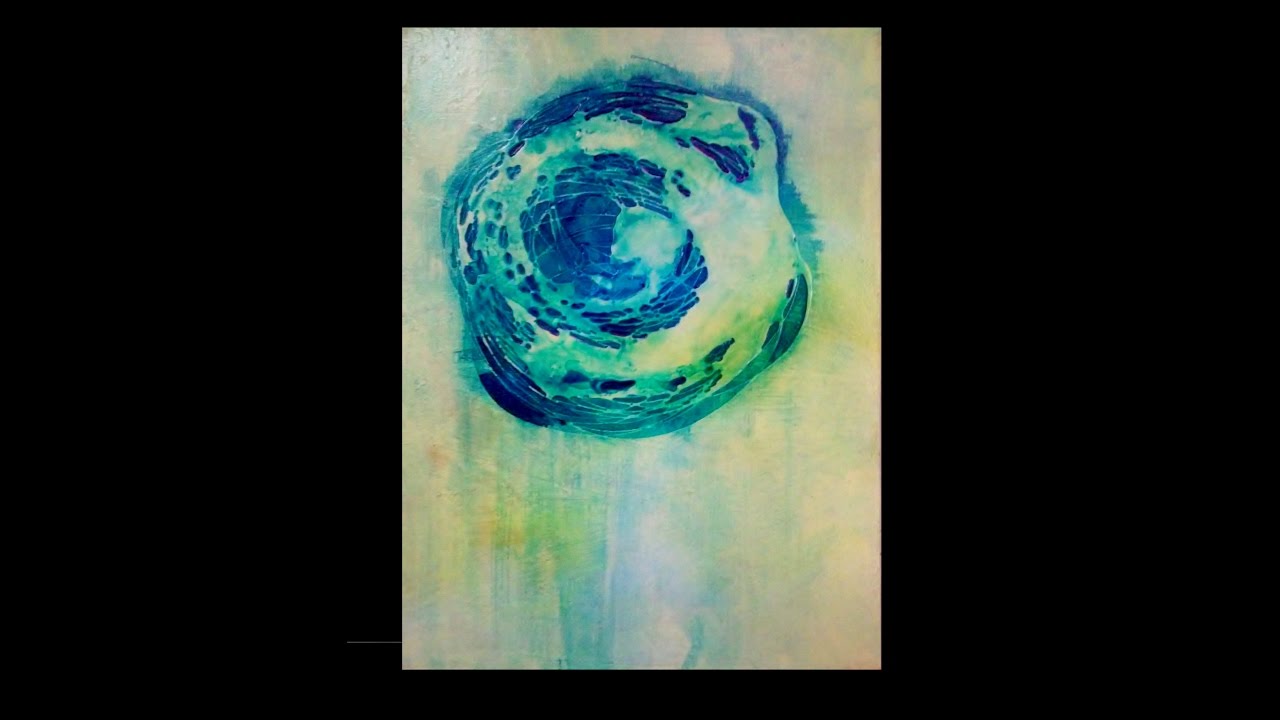 Painting abstract art acrylic demo "Rose" quick time lapse - YouTube