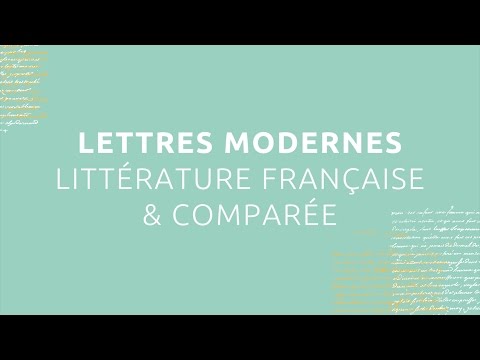 Le département Lettres Modernes de l'UFR HSS