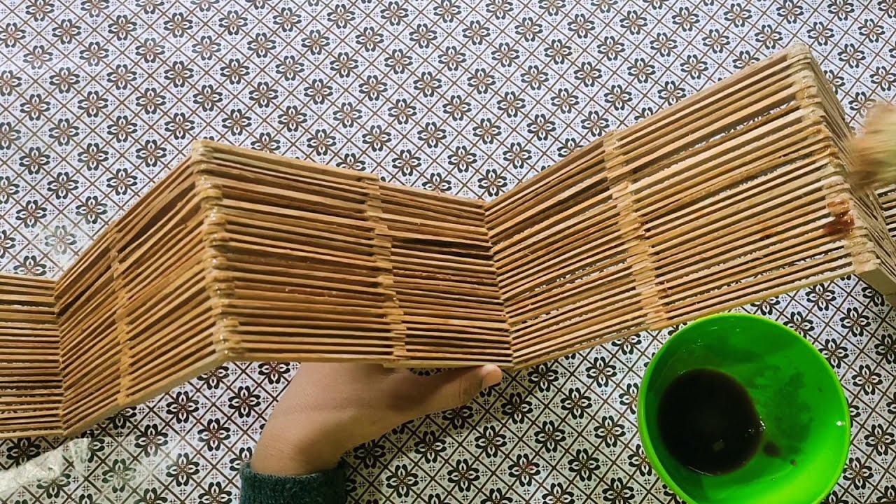 Cara Membuat Rak Buku dari Stik Es Krim || Rak Buku Low Budget || Rak Buku Anti Gagal