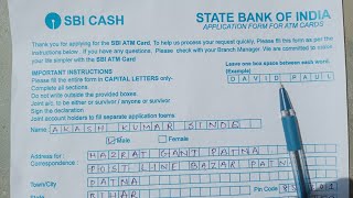 State Bank Of India Ka Atm Ke Liye Apply Form Kaise Bhare 2025 How To Fill Up Sbi Atm Card Form