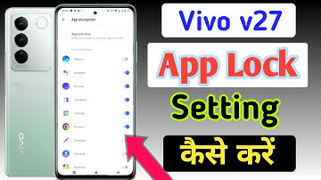 How to lock apps in vivo v27/vivo v27 me app lock kaise kare/app lock setting