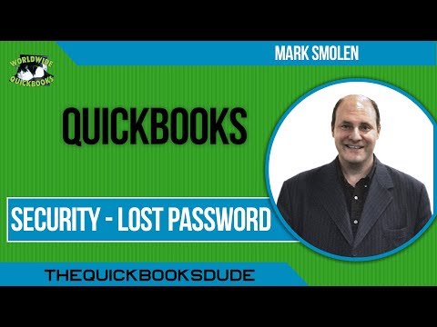 QuickBooks Security - Lost Password