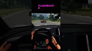 Tesla Crash flashback ⚡️ 😱 BeamNG Drive #shorts #beamngdrive