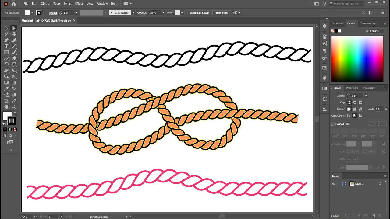 how to draw rope