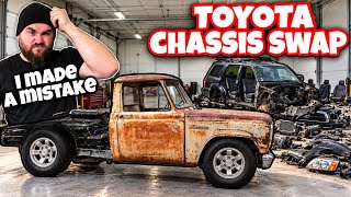 I MESSED UP BAD!! BUILDING THE RAREST TRUCK EVER! TOYOTA STOUT & 4RUNNER CHASSIS SWAP! HOT RAT ROD