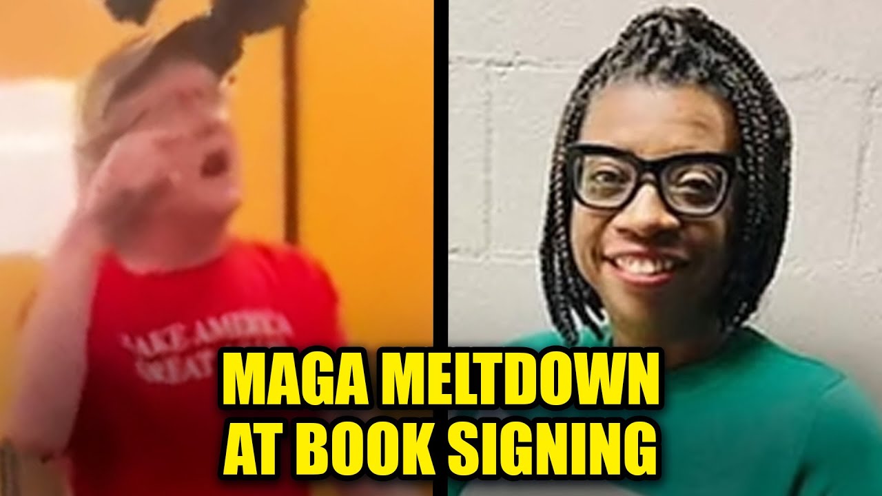 СМОТРЕТЬ: Миньон MAGA устраивает истерику на автограф-сессии чернокожего автора