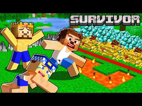 KEREM KOMİSER, ZENGİN VE FAKİR SURVİVOR'A KATILDI! 😱 - Minecraft