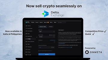 Sell crypto tokens seamlessly on Delta Exchange powered by Onmeta