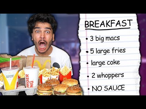 I Swapped Diets With a FAST FOOD ADDICT for 24 Hours! (IMPOSSIBLE FOOD CHALLENGE)