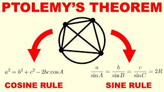 Deriving the Cosine & Sine Rules from Ptolemy's Theorem
