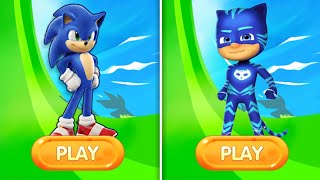 Sonic Dash Vs PJ Masks - Gameplay Speed Run - Movie Sonic Vs Cat Boy | Who's Win?!? 😎 screenshot 2