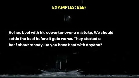 Let's learn the word beef | Improve your vocabulary #english #vocabulary #learnenglish