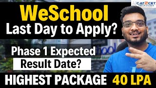 BIG Update ! WeSchool Last Date to Apply? Phase 1 Expected Result Date? Highest Pkg 40 LPA by CAT2CET (C2C) MENTORS 3,061 views 6 days ago 16 minutes