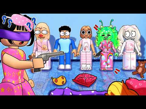 BLINDFOLDED SHOOTING AT A PAJAMA PARTY WITH MY SUBSCRIBERS! 😱🔫 | MM2