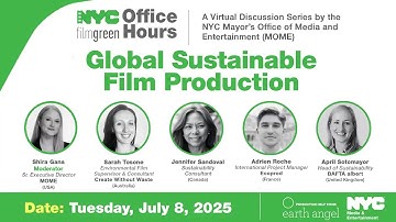 NYC Film Green Office Hours: Global Sustainable Film Production, July 8, 2025