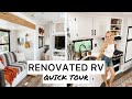 RV TOUR - DIY Renovated Boho Travel Trailer Quick Walkthrough