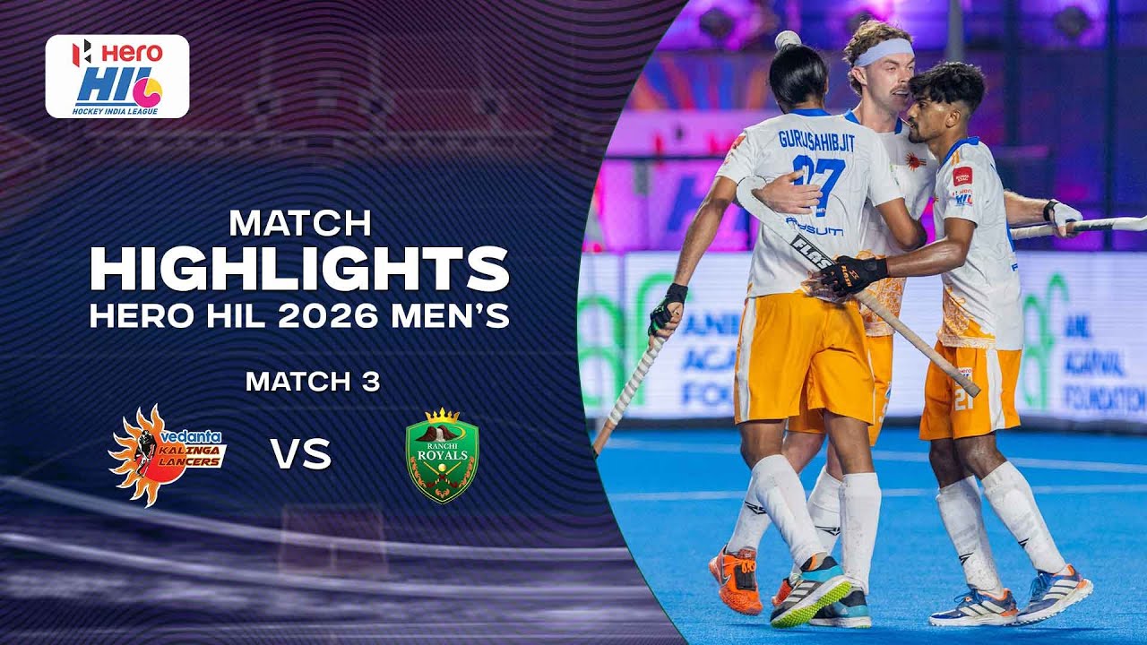 Men's  Hero Hockey India League 2025-26 || Match Highlights || Match 3 || LANCERS VS ROYALS