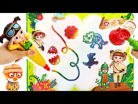 Let&amp;#39;s draw Pororo and <strong>Eddy</strong> and dinosaurs ~ | PinkyPopTOY