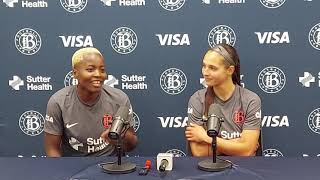 Bay FC-Rachel Kundananji &amp; Deyna Castellanos Postgame 5-1-24