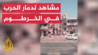 مشاهد للدمار الكبير بالسوق المركزي في 